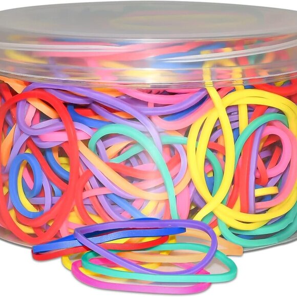 Multicolor Bands for School Home Office, 280PCS Colored Elastics Bands, Assorted - Picture 1 of 7